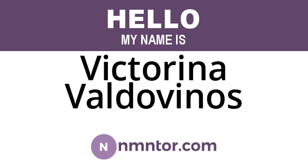 Victorina Valdovinos
