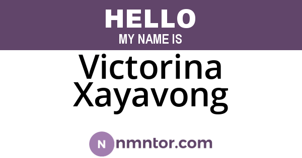 Victorina Xayavong