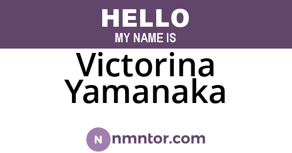 Victorina Yamanaka