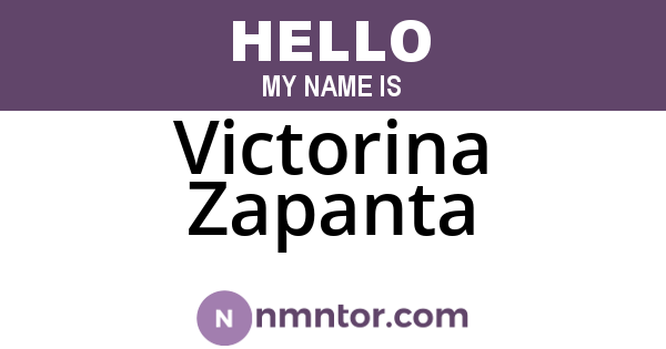 Victorina Zapanta