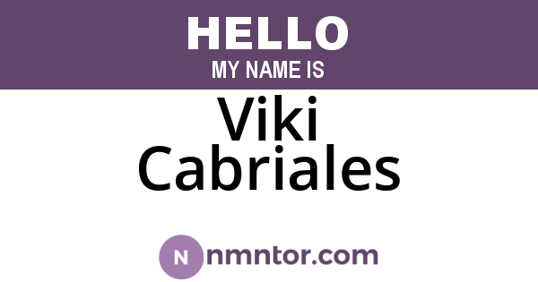 Viki Cabriales