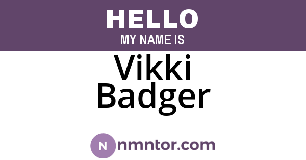 Vikki Badger