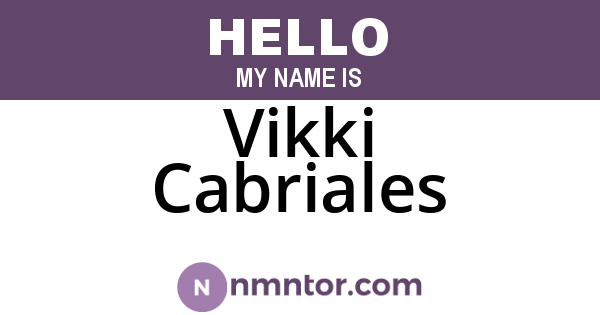Vikki Cabriales