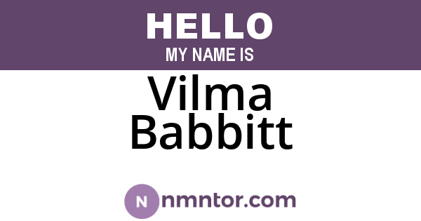 Vilma Babbitt
