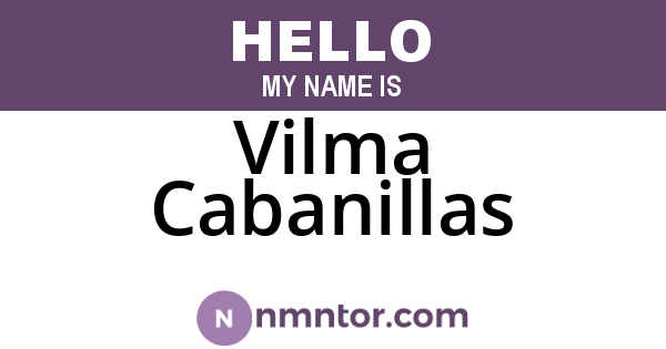 Vilma Cabanillas
