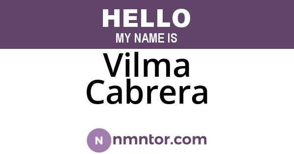 Vilma Cabrera