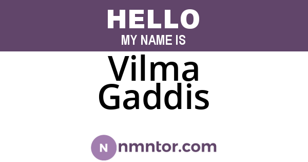 Vilma Gaddis