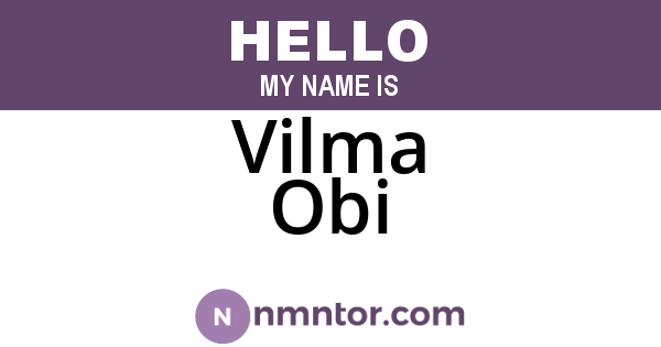 Vilma Obi