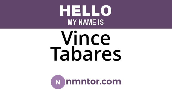Vince Tabares