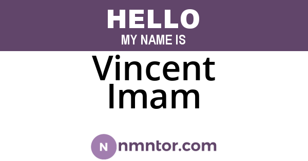 Vincent Imam