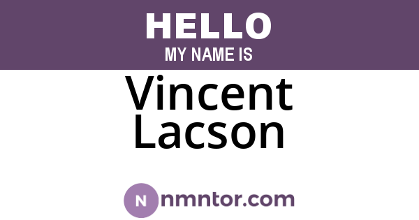 Vincent Lacson