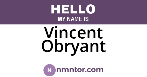 Vincent Obryant