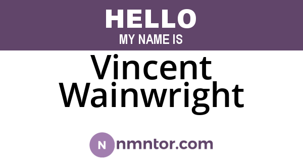 Vincent Wainwright