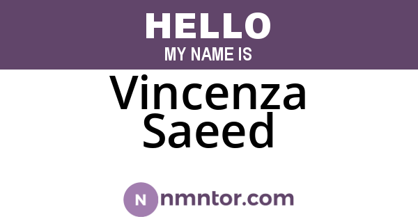 Vincenza Saeed