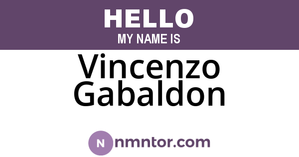 Vincenzo Gabaldon