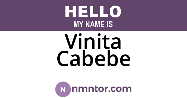 Vinita Cabebe
