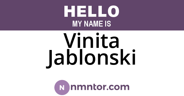 Vinita Jablonski