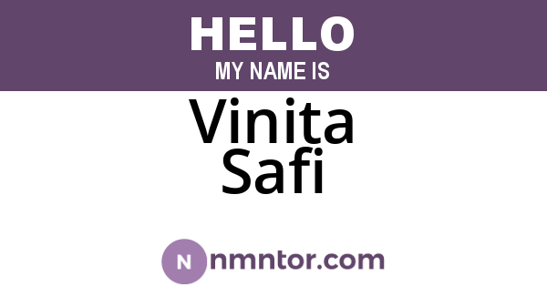 Vinita Safi