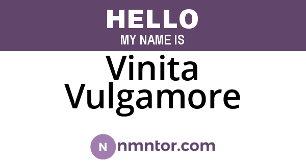 Vinita Vulgamore