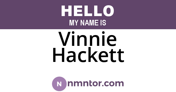 Vinnie Hackett