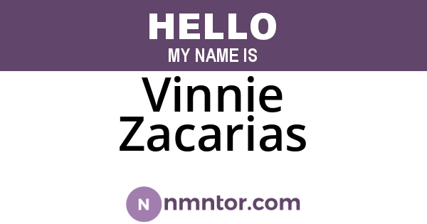 Vinnie Zacarias