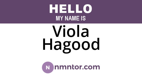 Viola Hagood