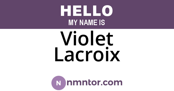 Violet Lacroix