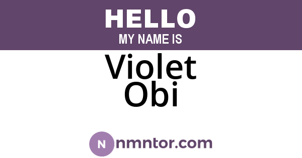 Violet Obi