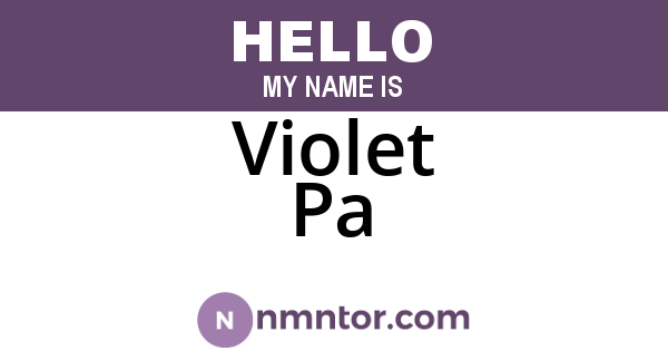 Violet Pa