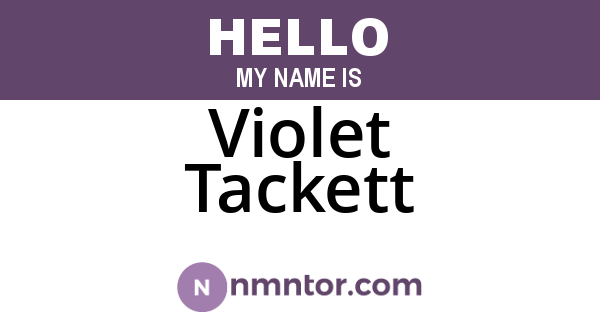 Violet Tackett
