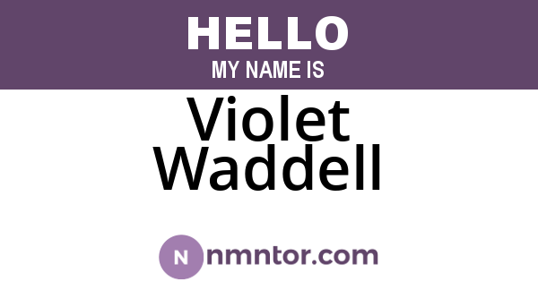 Violet Waddell