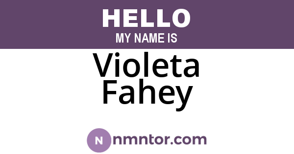 Violeta Fahey
