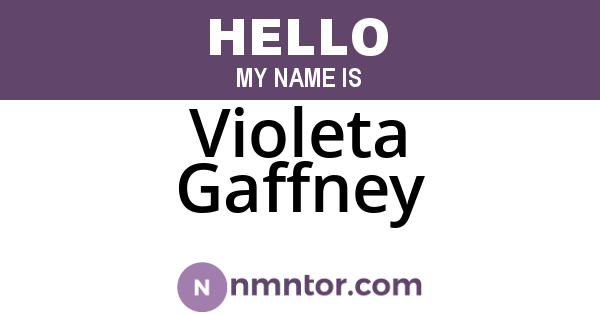 Violeta Gaffney