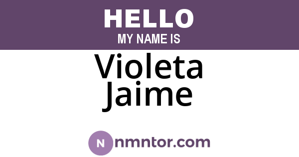 Violeta Jaime