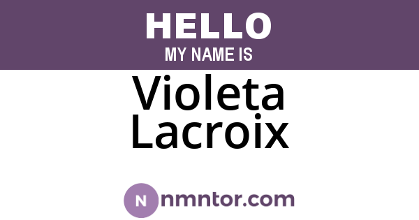 Violeta Lacroix