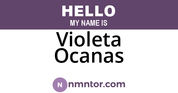 Violeta Ocanas
