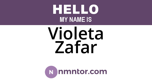 Violeta Zafar