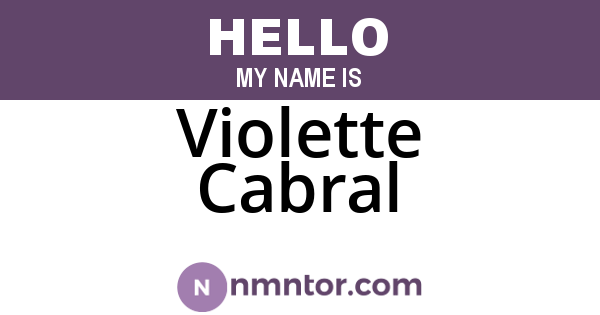 Violette Cabral