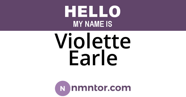 Violette Earle