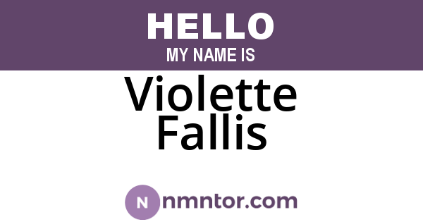 Violette Fallis