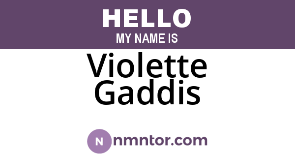 Violette Gaddis
