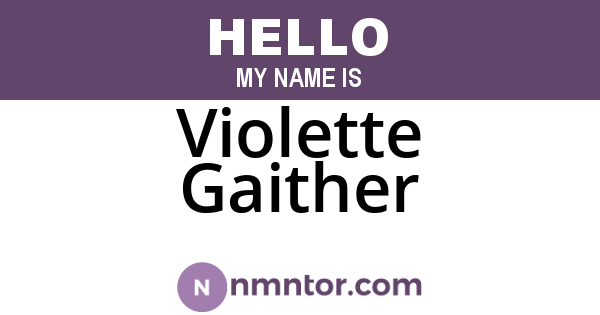 Violette Gaither