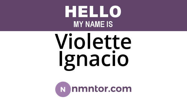 Violette Ignacio
