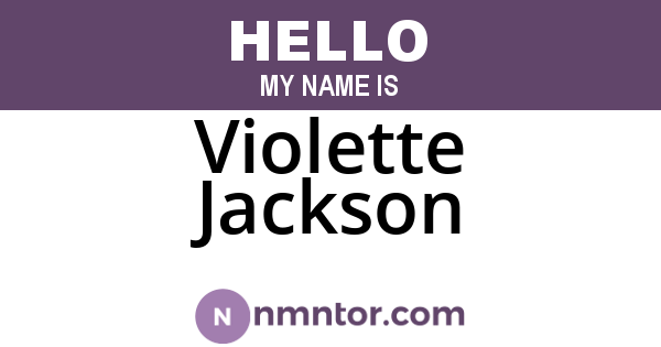 Violette Jackson