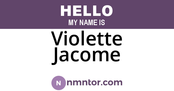 Violette Jacome