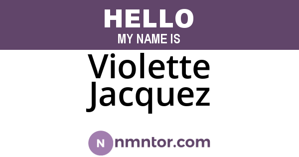 Violette Jacquez