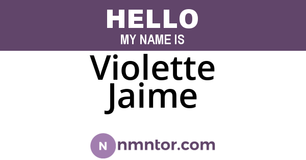 Violette Jaime