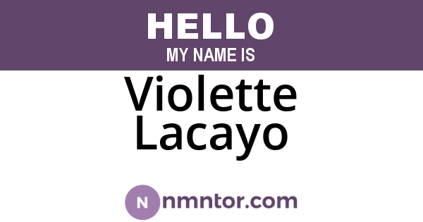 Violette Lacayo