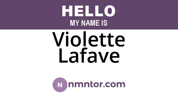 Violette Lafave