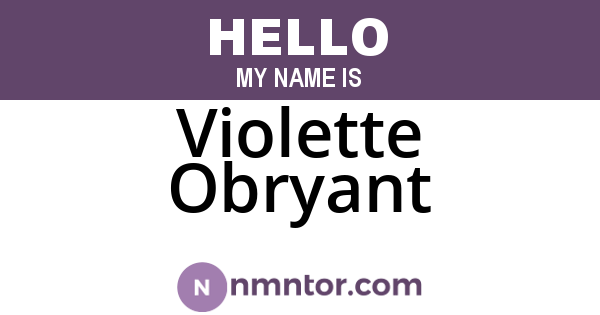 Violette Obryant